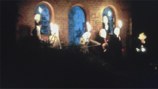 A still from a video of a frightening Filius Septimus ritual.